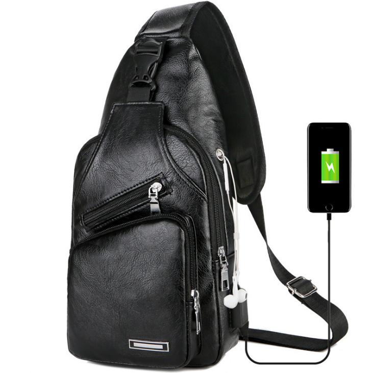 USB Portable Charging Chest Bag Messenger Bag Angelwarriorfitness.com