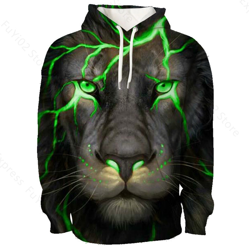 Animal 3d Wolf Pattern Hoodie Men And Women Sports Casual Wear Angelwarriorfitness.com