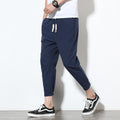 Summer men's pants pants linen Korean trend loose casual pants feet cotton Mahal pants men's pants Angelwarriorfitness.com