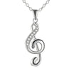 Music note necklace pendant Angelwarriorfitness.com