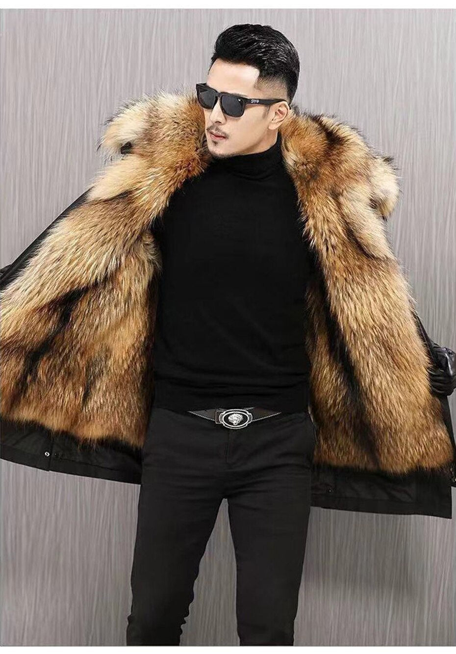 New Style Fur Coat Mid-Length Imitation Fur Raccoon Angelwarriorfitness.com