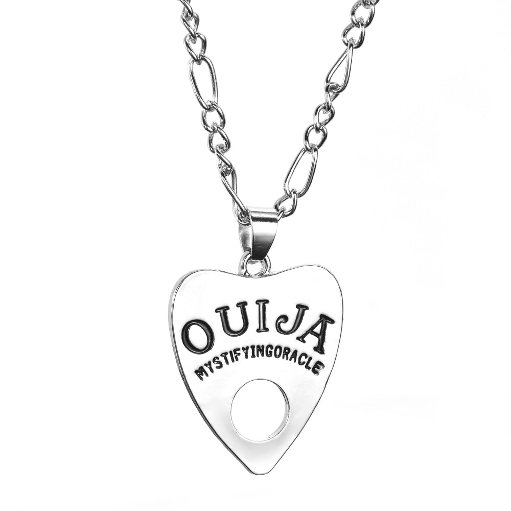 Gothic Ouija Shape Board Pendant Chain Necklace Angelwarriorfitness.com
