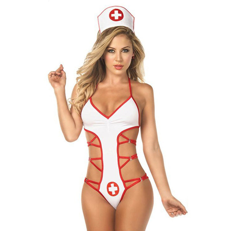 Hollow Sexy Nurse Uniform Temptation Conjoined Angelwarriorfitness.com