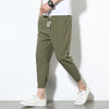 Summer men's pants pants linen Korean trend loose casual pants feet cotton Mahal pants men's pants Angelwarriorfitness.com