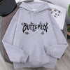 Gothic Letter Butterfly Loose Couple Sweatshirt Angelwarriorfitness.com