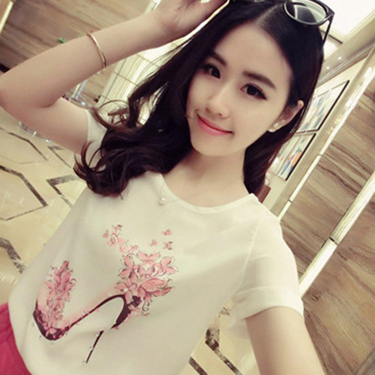 Women's t-shirt printing letters short-sleeved t-shirt women Angelwarriorfitness.com