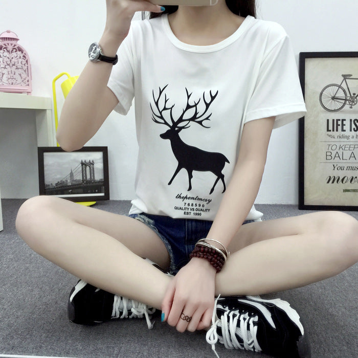 Women's t-shirt printing letters short-sleeved t-shirt women Angelwarriorfitness.com