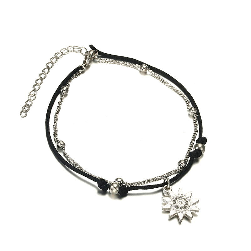 Sun Pendant Anklets Women New Stone Beads Shell Anklet Angelwarriorfitness.com