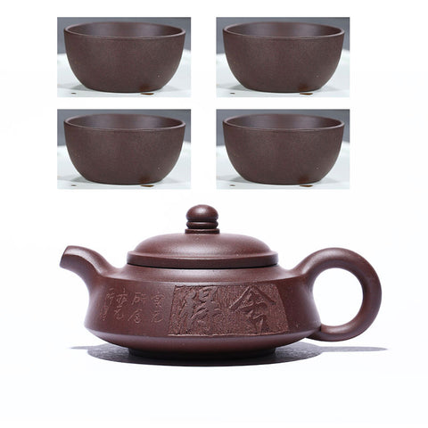 Purple Clay Teapot Set Angelwarriorfitness.com