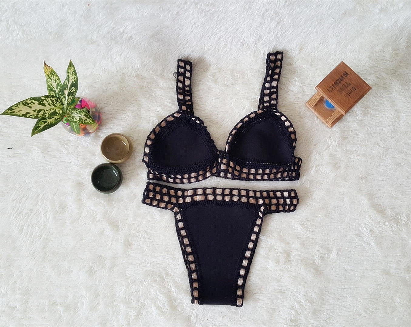 Hand Crochet Colorful Bikini Set Angelwarriorfitness.com