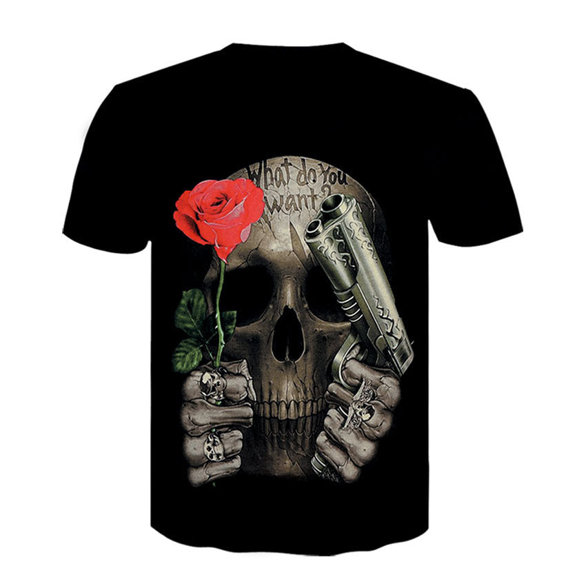 Men's round neck short sleeve rock T-shirt Angelwarriorfitness.com