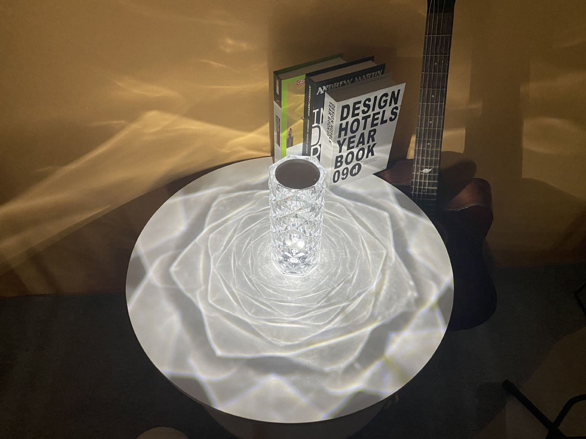 Romantic LED Rose Diamond Table Lamps For Bedroom Living Room Party Dinner Decor Creative Lights Angelwarriorfitness.com
