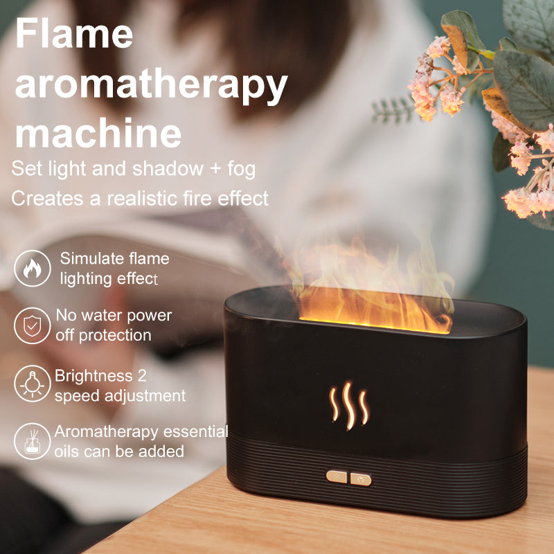 Drop Shipping Factory Direct Sale Fire Flame Humidifier Aroma Diffuser Air Essential Oil Ultrasonic Humidifier Angelwarriorfitness.com