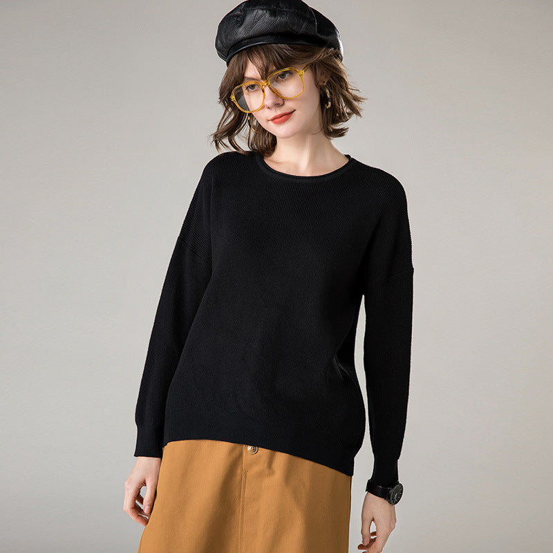 Fashion Lazy Cashmere Knit Bottom Thin Sweater Angelwarriorfitness.com
