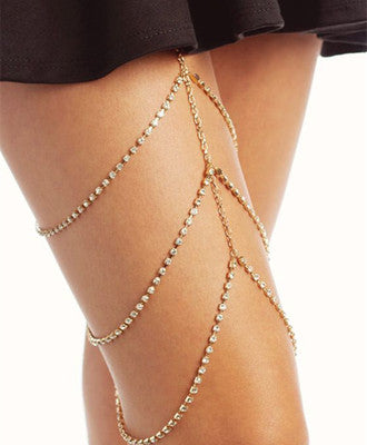 Body chain full of multi-layered leg chains Angelwarriorfitness.com