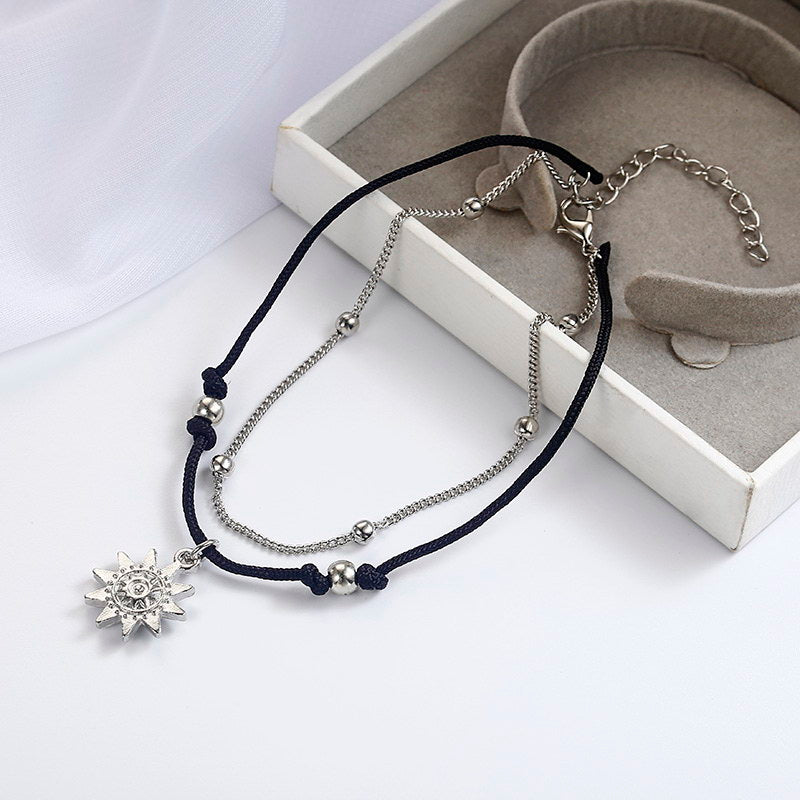 Sun Pendant Anklets Women New Stone Beads Shell Anklet Angelwarriorfitness.com