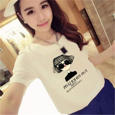 Women's t-shirt printing letters short-sleeved t-shirt women Angelwarriorfitness.com