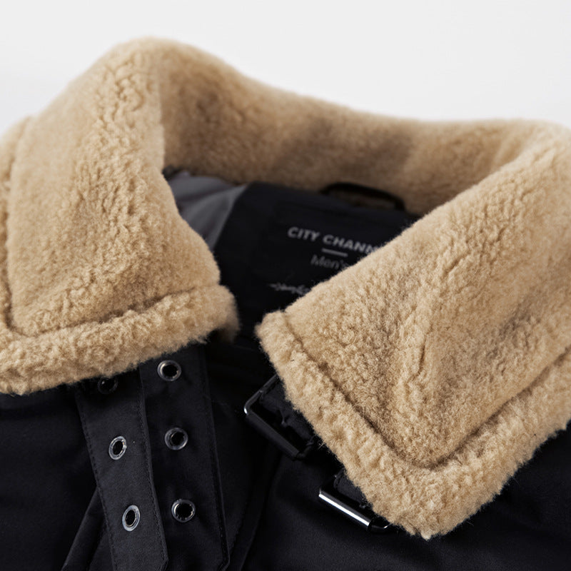 Lamb fur lapel jacket Angelwarriorfitness.com