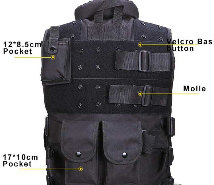 Tactical Vest Black Mens Military Hunting Vest Angelwarriorfitness.com
