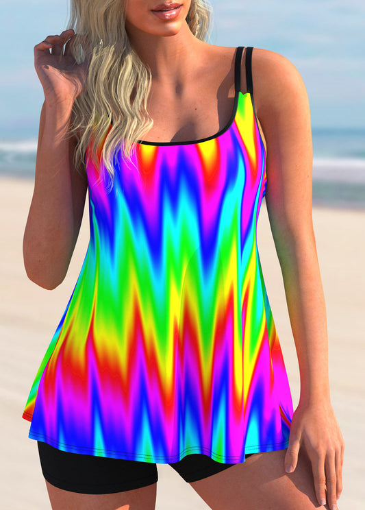Women's Tankini Belly Split Large Size Swimsuit Angelwarriorfitness.com