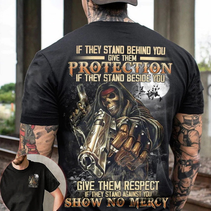 Vintage Metal Skull 3D Print Mens T-Shirts Angelwarriorfitness.com