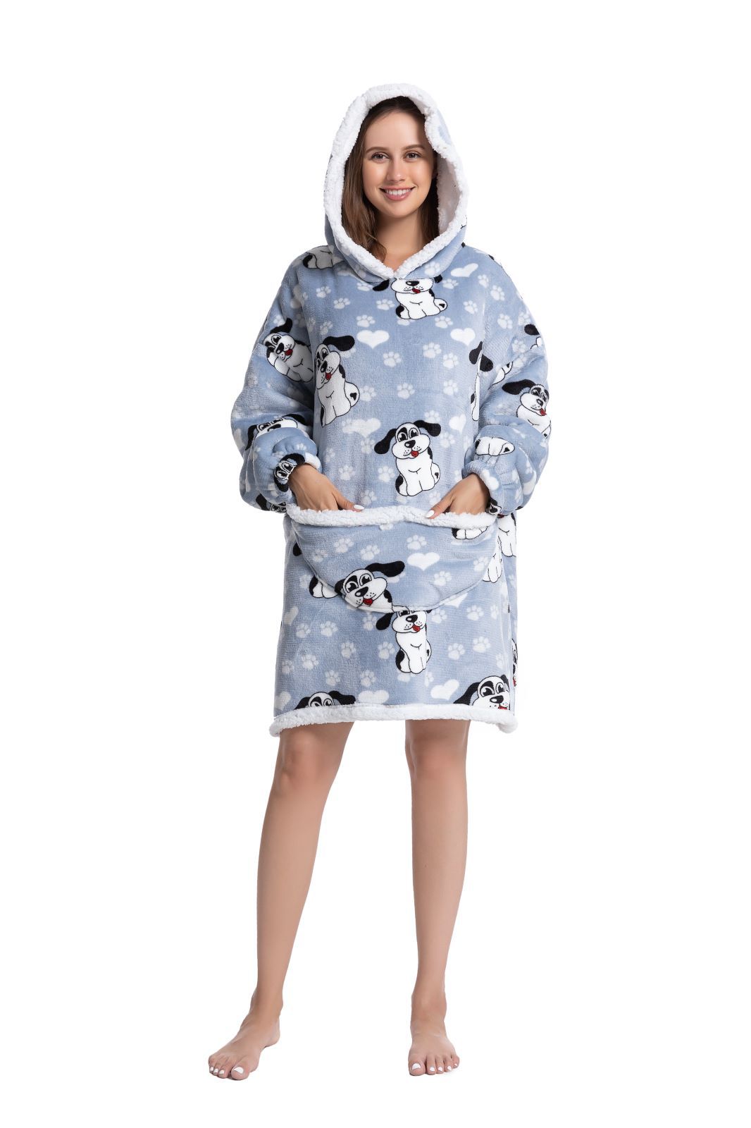 Hooded Pajamas TV Blankets Outdoor Warm Clothing Angelwarriorfitness.com