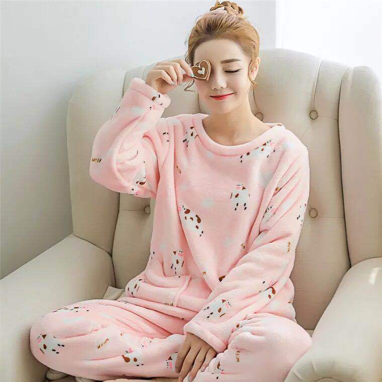 Coral fleece pajamas Angelwarriorfitness.com