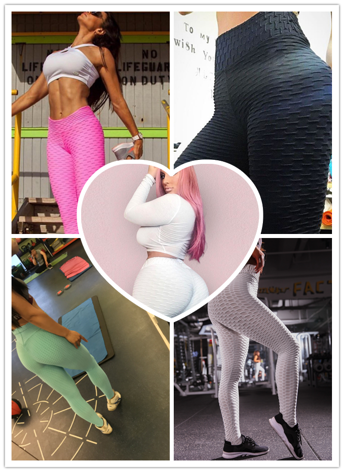 Hip-turned Folds Elastic High-waist Fitness Leggings Breathable Slim Indoor Sports Angelwarriorfitness.com