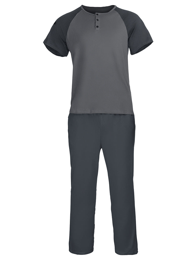 Men's Loungewear Striped Suit Short-sleeved Trousers Angelwarriorfitness.com