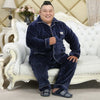 Thickened lapel long sleeve men's pajamas Angelwarriorfitness.com