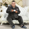 Thickened lapel long sleeve men's pajamas Angelwarriorfitness.com