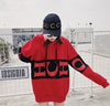 Loose Fit Letter Printed Hiphop Men's Hoodie Sweater Angelwarriorfitness.com