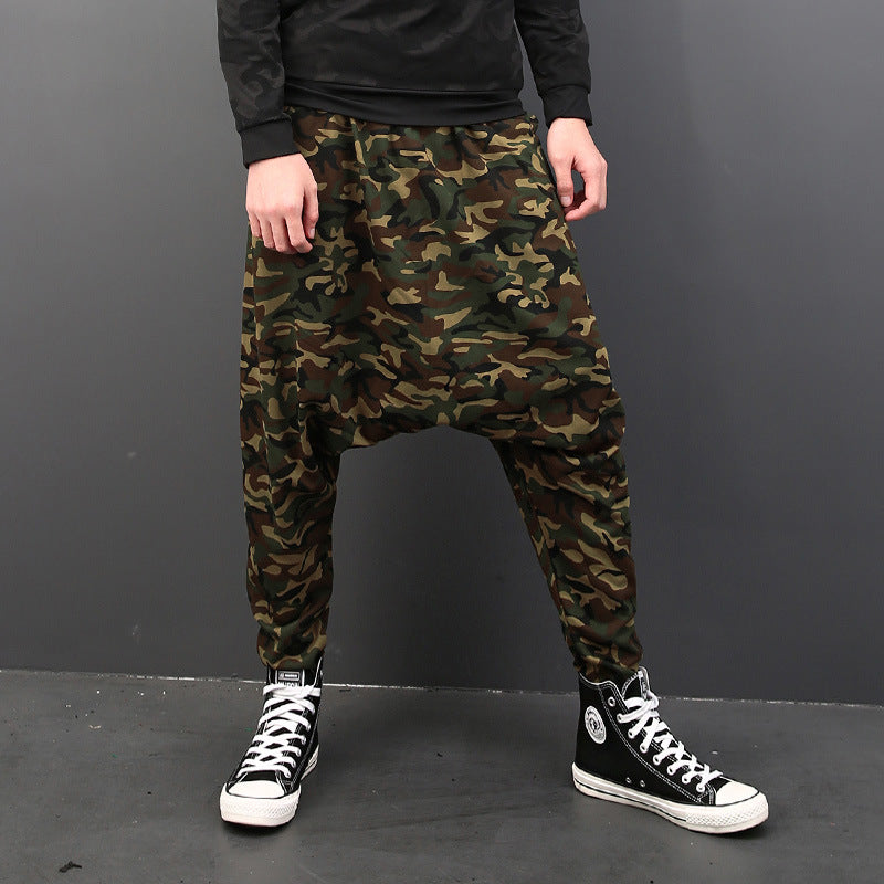 Harem pants printed camouflage crotch pants hip-hop pants Angelwarriorfitness.com