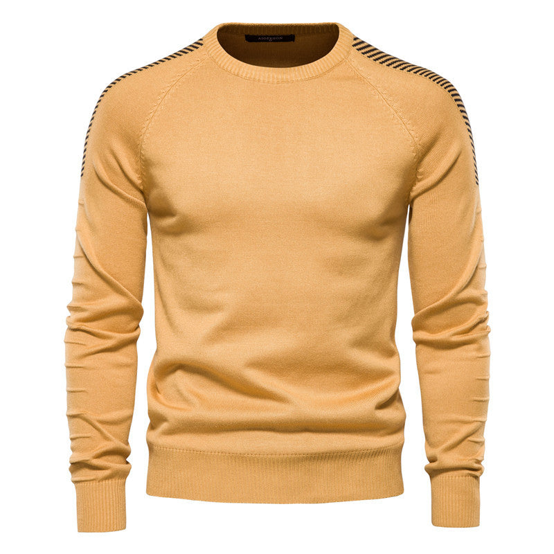 Men Casual Crew Neck Plus Size Sweater Angelwarriorfitness.com