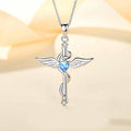 Angel Wings Cross Pendant In Sterling Silver Angelwarriorfitness.com