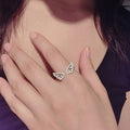 Women's Zircon Angel Wings Wing Ring Angelwarriorfitness.com