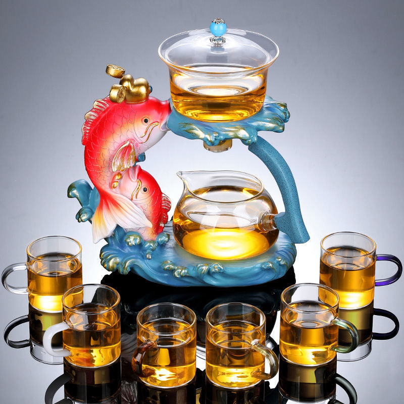 Home Living Room Induction Teapot Glass Automatic Tea Set Angelwarriorfitness.com