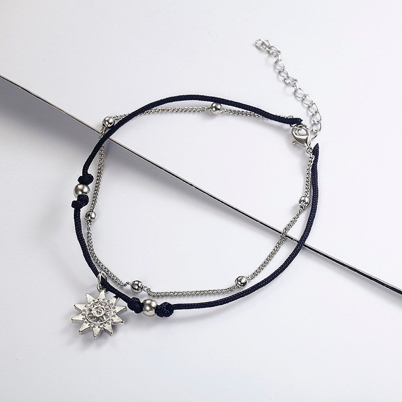 Sun Pendant Anklets Women New Stone Beads Shell Anklet Angelwarriorfitness.com