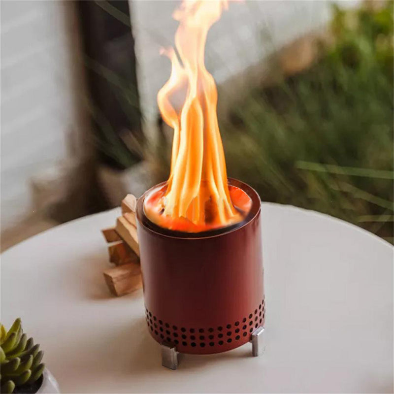 Portable Tabletop Fire Pit For Outdoor Wood Pellet Burning Spark Bowl With Stand Concrete Fire Pit Stainless Steel Mini Burners Angelwarriorfitness.com