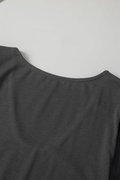 Mesh Puff Sleeve Top Angelwarriorfitness.com