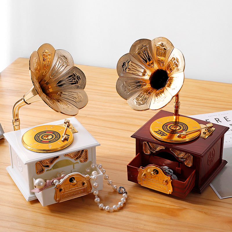 Retro Nostalgic Phonograph Music Box Decoration Ornaments Angelwarriorfitness.com