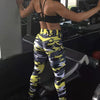 Printed Camouflage Trousers Fashionable High-waisted Trousers Angelwarriorfitness.com