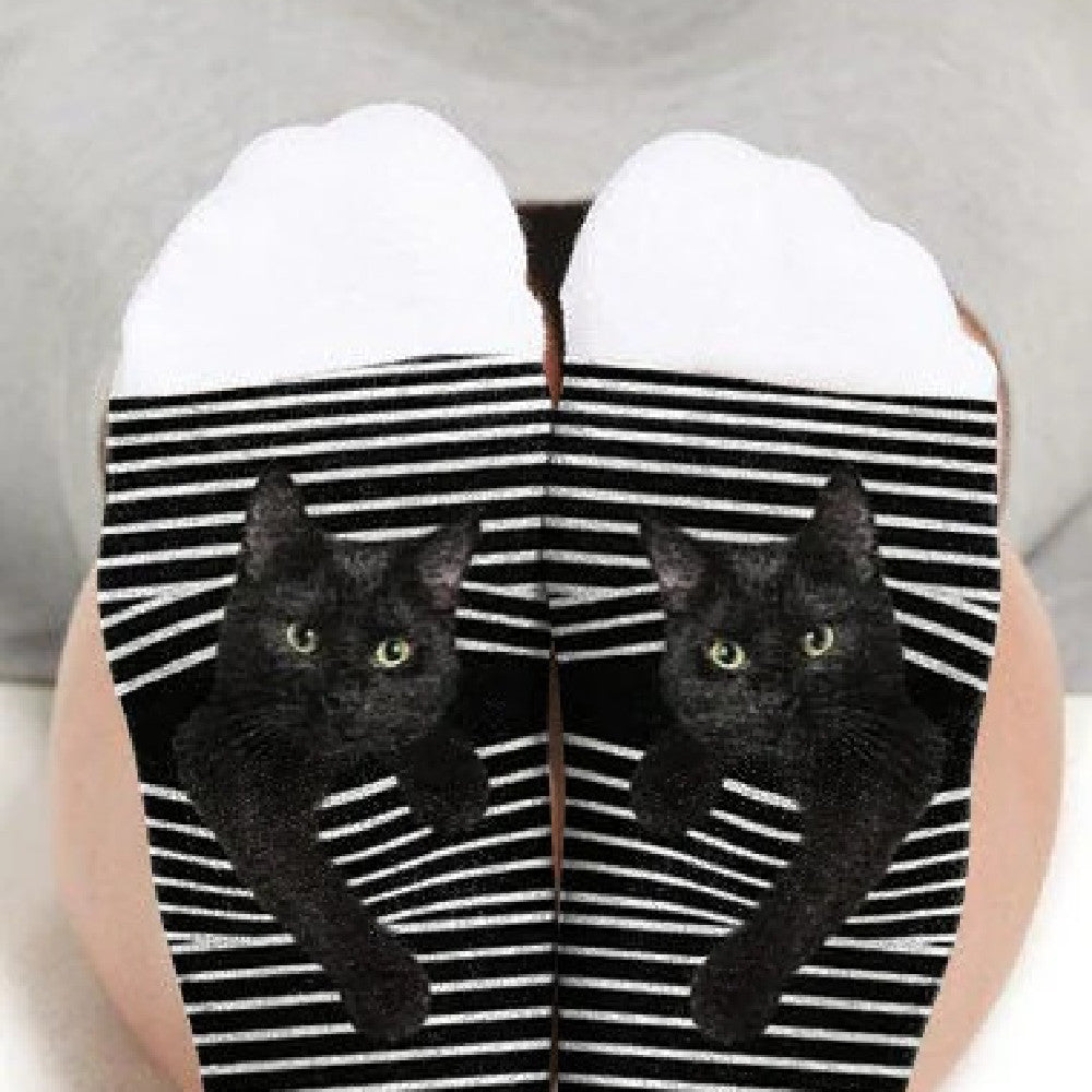 Cats Print Plus Size Medium Socks For Men And Women Angelwarriorfitness.com