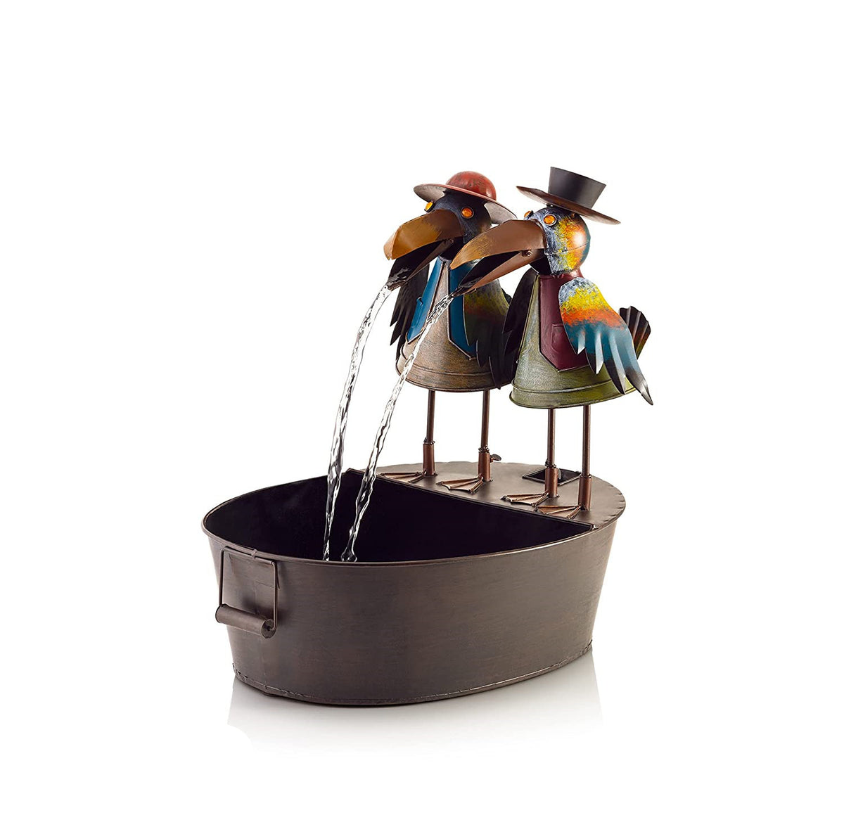 Toucan Fountain Garden Courtyard Art Deco Angelwarriorfitness.com