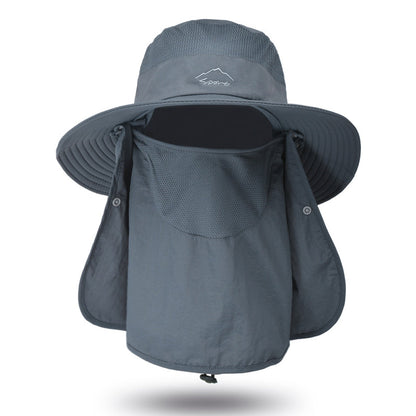Fishing Hat Outdoor Sun Protection Hat with Removable Neck Face Mask Angelwarriorfitness.com