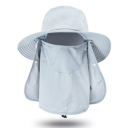 Fishing Hat Outdoor Sun Protection Hat with Removable Neck Face Mask Angelwarriorfitness.com