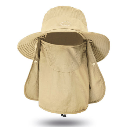 Fishing Hat Outdoor Sun Protection Hat with Removable Neck Face Mask Angelwarriorfitness.com
