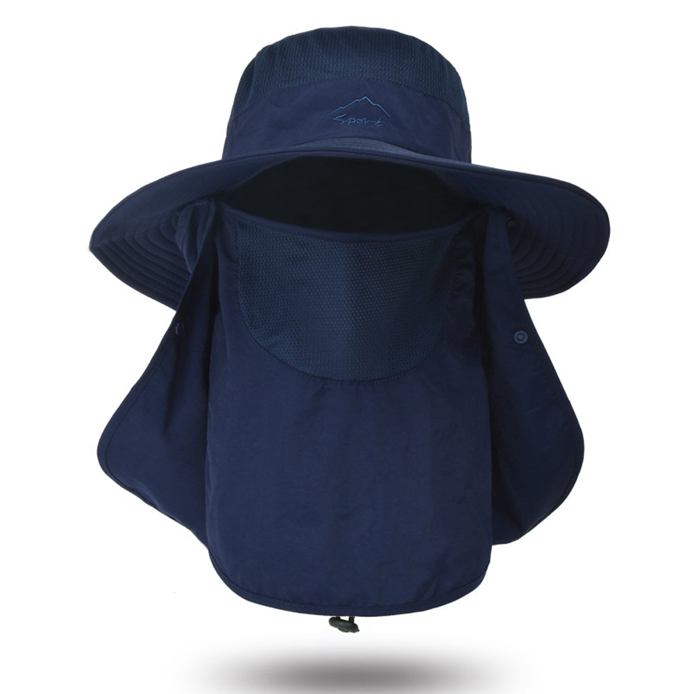 Fishing Hat Outdoor Sun Protection Hat with Removable Neck Face Mask Angelwarriorfitness.com