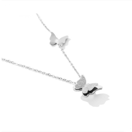 Simple Butterfly Necklace Angelwarriorfitness.com