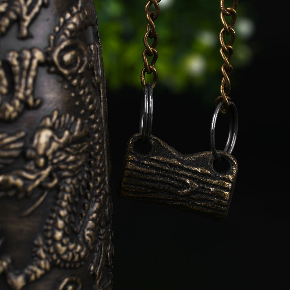 Bronze monk lock dragon clock Angelwarriorfitness.com